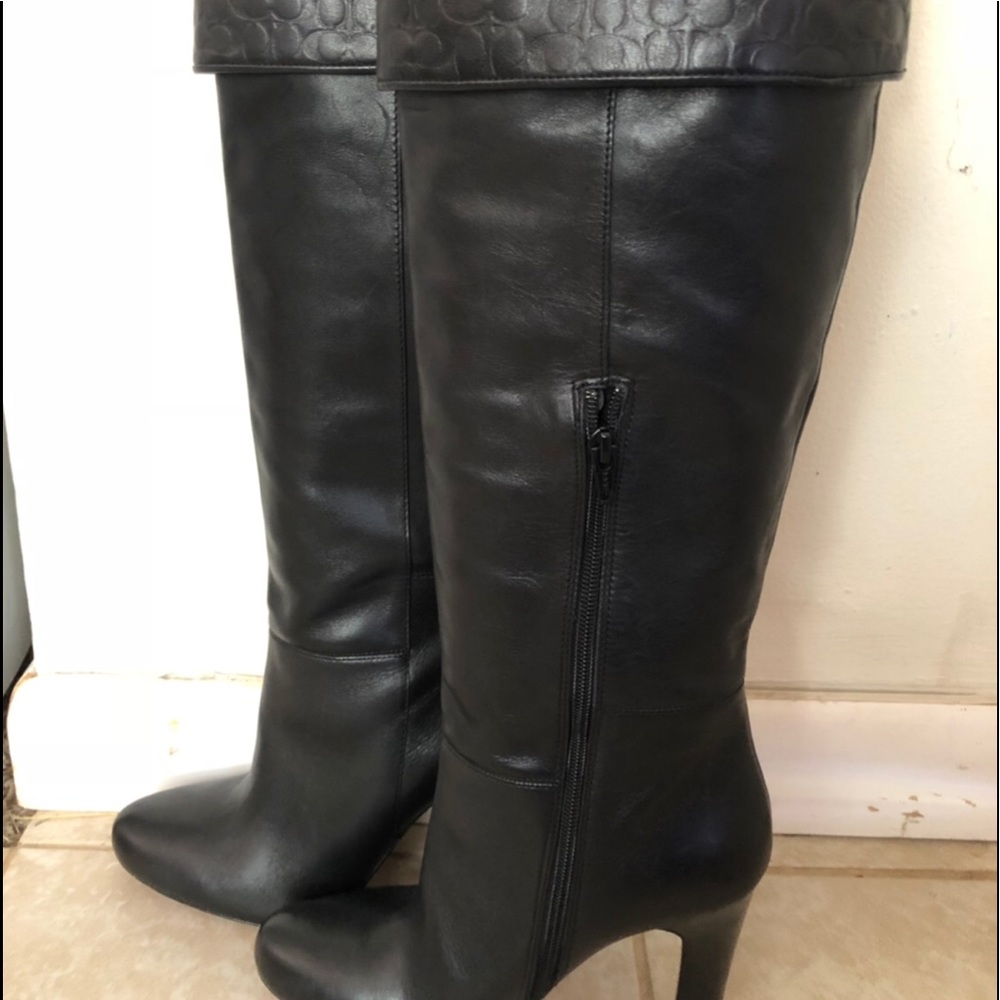 Coach leather boots